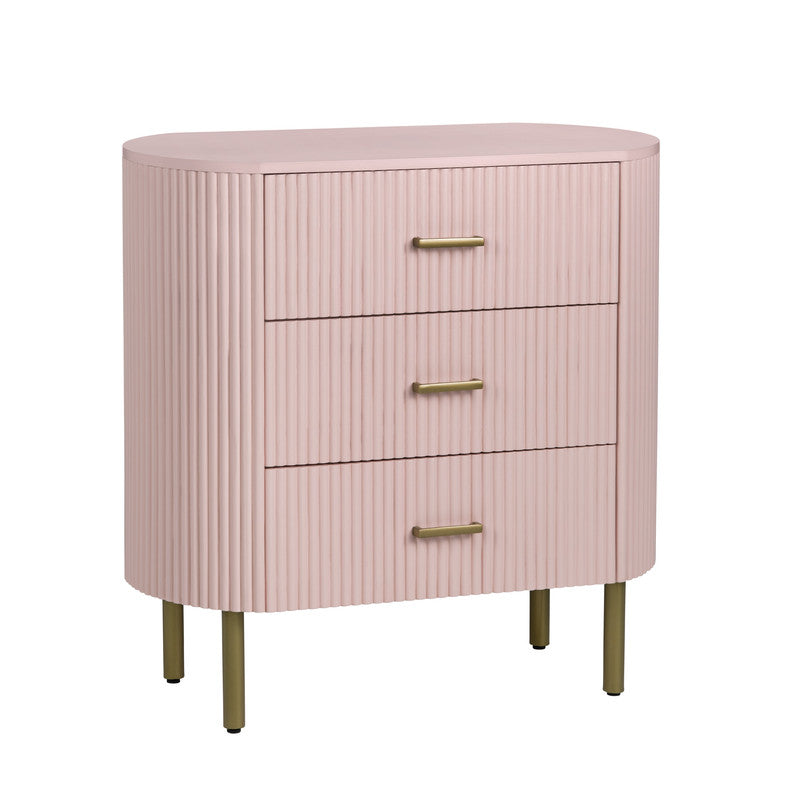 Astoria Pink Three-Drawer Chest