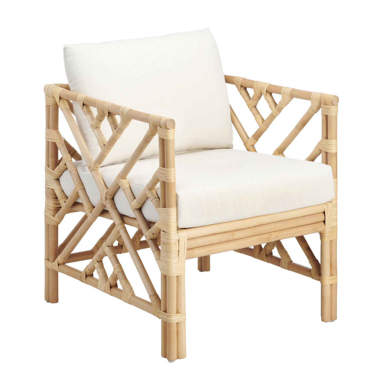 Barbados Tan/White Accent Chair