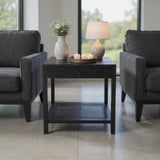 Barbados Black Cane End Table