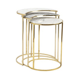 Astronomy Gold/White 3-Piece Nesting Tables