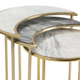 Astronomy Gold/White 3-Piece Nesting Tables