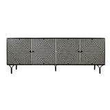 Atlas Black/Cream Four-Door Sideboard