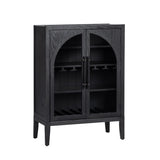Braxton Black Wine Cabinet