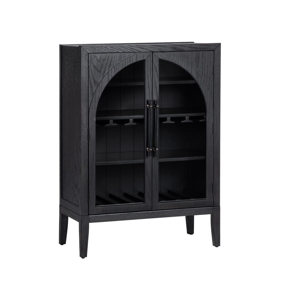 Braxton Black Wine Cabinet