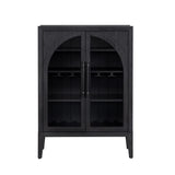 Braxton Black Wine Cabinet