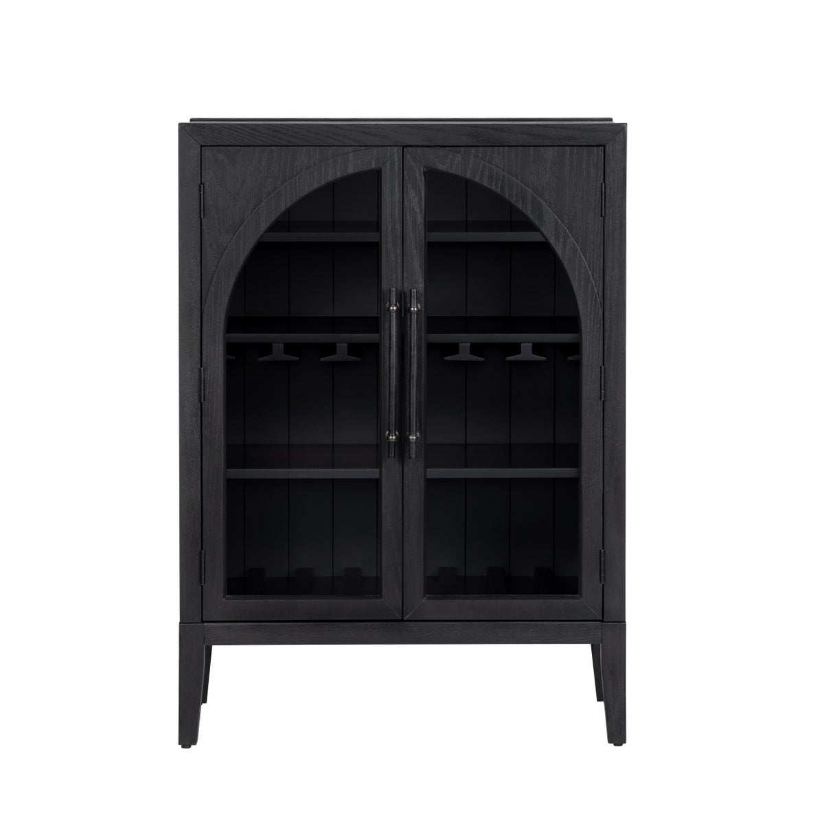 Braxton Black Wine Cabinet
