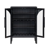 Braxton Black Wine Cabinet