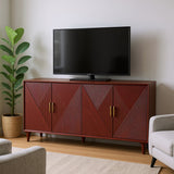Arvada Red Four-Door Sideboard