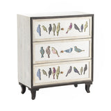 Birds On A Wire White/Brown Chest