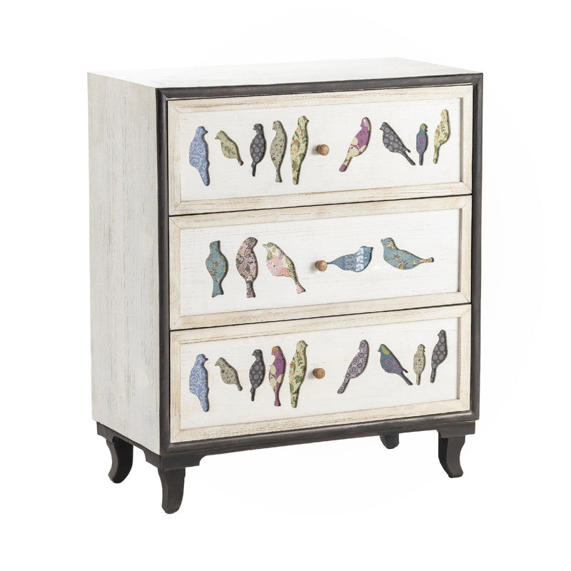 Birds On A Wire White/Brown Chest