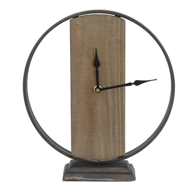 One More Minute Brown Table Clock