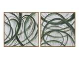 Evergreen Twists Green/White Canvas