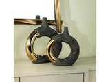 Renault Bronze/Gold 2 Piece Glazed Ceramic Vases