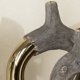 Renault Bronze/Gold 2 Piece Glazed Ceramic Vases