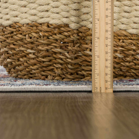 Cabacungan Blue & Rust Washable Area Rug - Clearance - Ornate Home