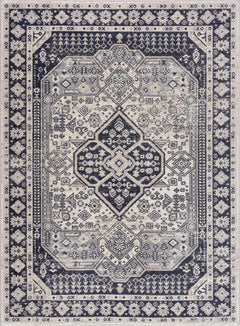 Cabacungan Cream & Gray Washable Area Rug - Clearance - Ornate Home