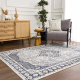 Cabacungan Cream & Gray Washable Area Rug - Clearance - Ornate Home
