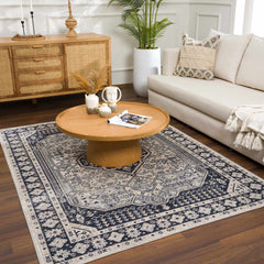 Cabacungan Cream & Gray Washable Area Rug - Clearance - Ornate Home
