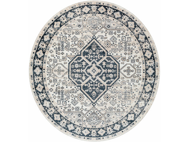 Cabacungan Cream & Gray Washable Area Rug - Ornate Home