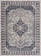 Cabacungan Cream & Gray Washable Area Rug - Ornate Home
