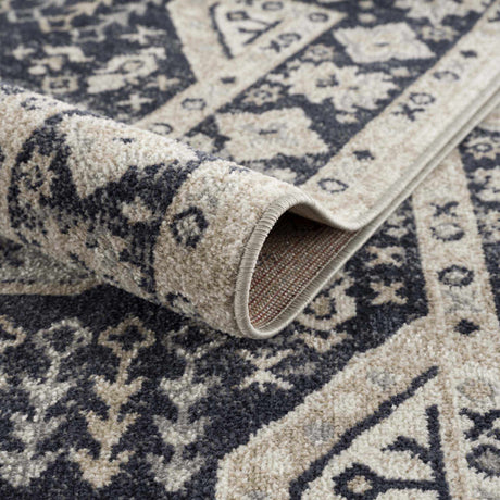 Cabacungan Cream & Gray Washable Area Rug - Ornate Home