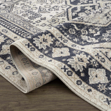 Cabacungan Cream & Gray Washable Area Rug - Ornate Home