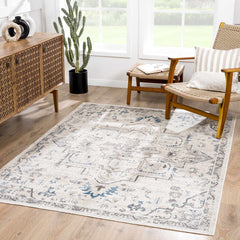 Cabacungan Cream Washable Area Rug - Clearance - Ornate Home