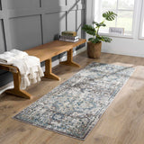 Cabacungan Gray & Blue Washable Area Rug - Ornate Home