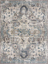 Cabacungan Gray & Blue Washable Area Rug - Ornate Home
