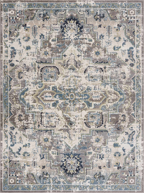 Cabacungan Gray & Blue Washable Area Rug - Ornate Home