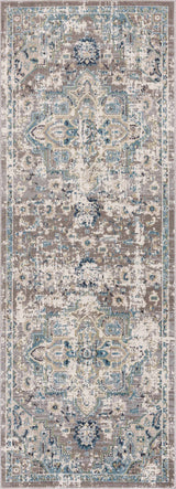 Cabacungan Gray & Blue Washable Area Rug - Ornate Home