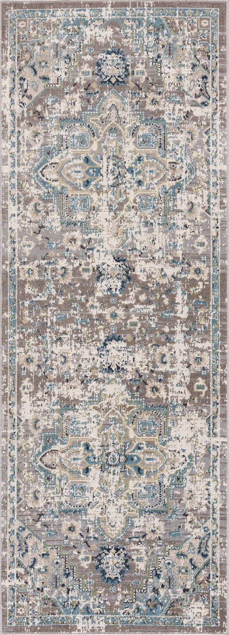 Cabacungan Gray & Blue Washable Area Rug - Ornate Home