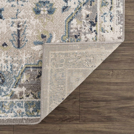 Cabacungan Gray & Blue Washable Area Rug - Ornate Home
