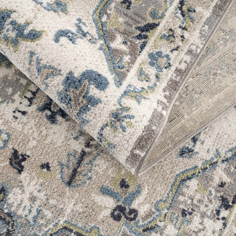 Cabacungan Gray & Blue Washable Area Rug - Ornate Home