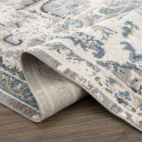 Cabacungan Gray & Blue Washable Area Rug - Ornate Home
