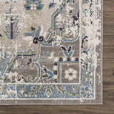 Cabacungan Gray & Blue Washable Area Rug - Ornate Home