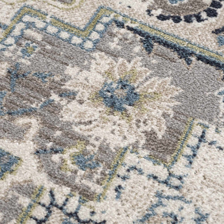 Cabacungan Gray & Blue Washable Area Rug - Ornate Home