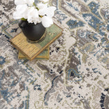 Cabacungan Gray & Blue Washable Area Rug - Ornate Home