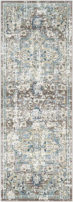 Cabacungan Gray & Blue Washable Area Rug - Ornate Home
