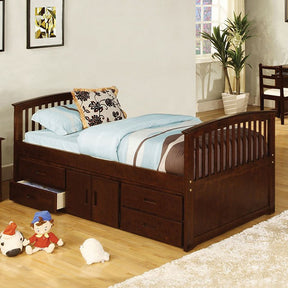 Caballero Dark Walnut Captain Twin Bed - Ornate Home