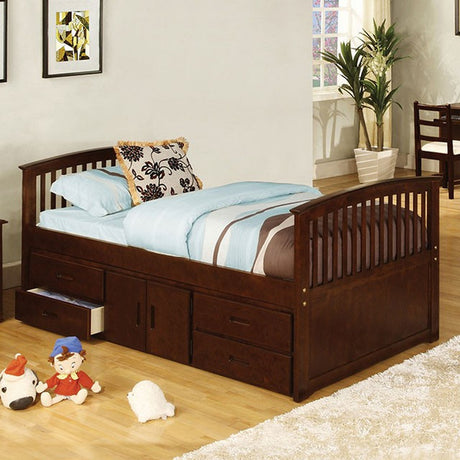 Caballero Dark Walnut Captain Twin Bed - Ornate Home