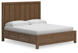 Cabalynn California King Panel Bedroom Set with Storage, Dresser and Mirror (Online Special Price) - Ornate Home