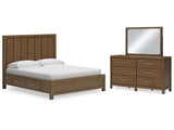 Cabalynn King Panel Bedroom Set with Storage, Dresser and Mirror (Online Special Price) - Ornate Home