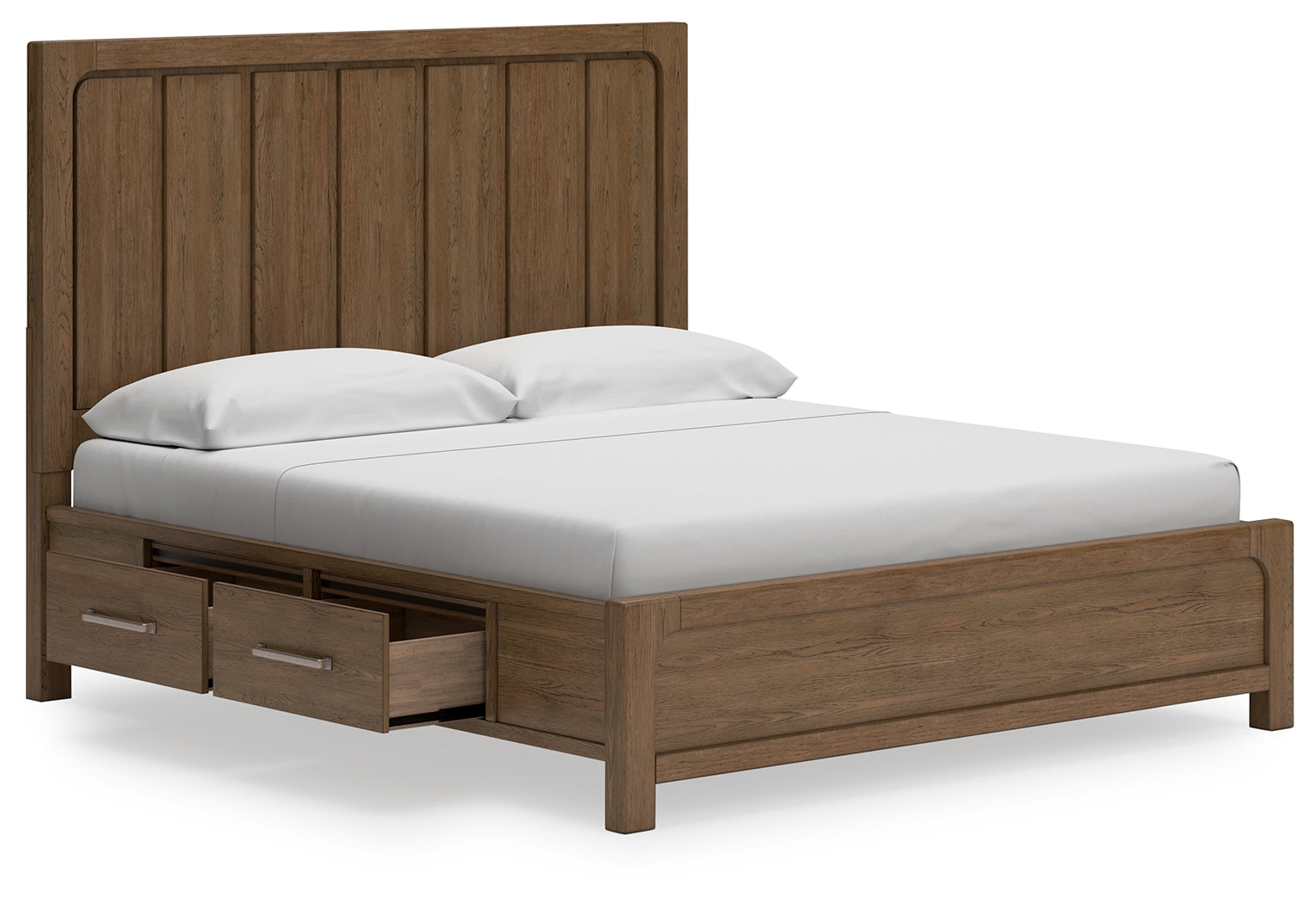 Cabalynn King Panel Bedroom Set with Storage, Dresser and Mirror (Online Special Price) - Ornate Home