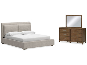 Cabalynn King Upholstered Bedroom Set with Dresser and Mirror (Online Special Price) - Ornate Home