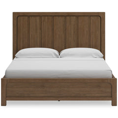 Cabalynn Light Brown California King Panel Bed w/ 4 Storage Drawers - Ornate Home