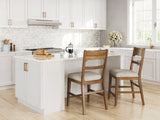 Cabalynn Light Brown Counter Height Dining Table w/ 4 Barstools - Ornate Home