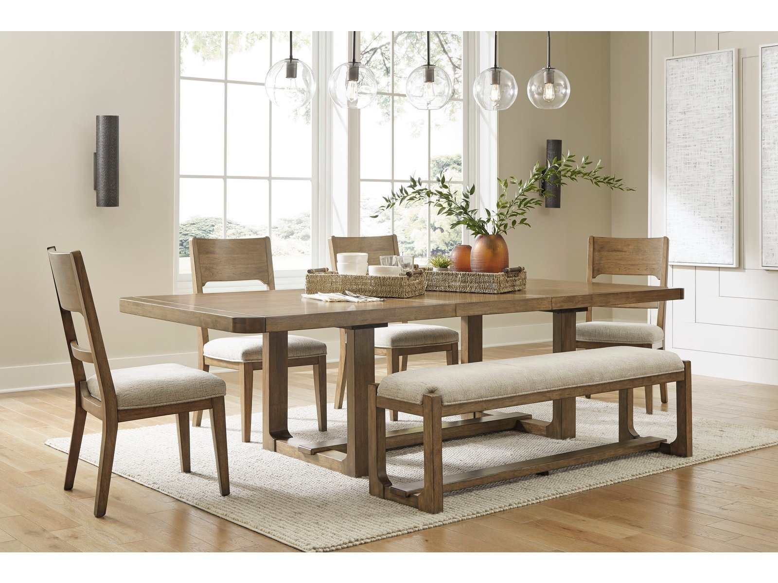 Cabalynn Light Brown Dining Room Set / 6pc (Online Special Price) - Ornate Home