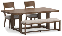 Cabalynn Light Brown Dining Table, 2 Chairs and Bench - Ornate Home