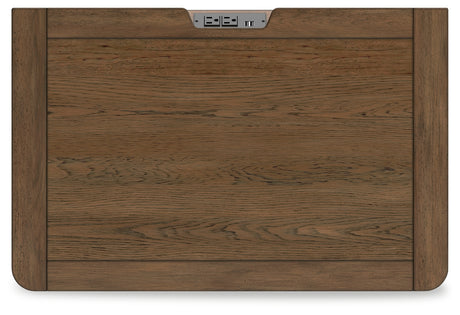 Cabalynn Light Brown King Upholstered Bedroom Set with Dresser, Mirror and Nightstand - Ornate Home